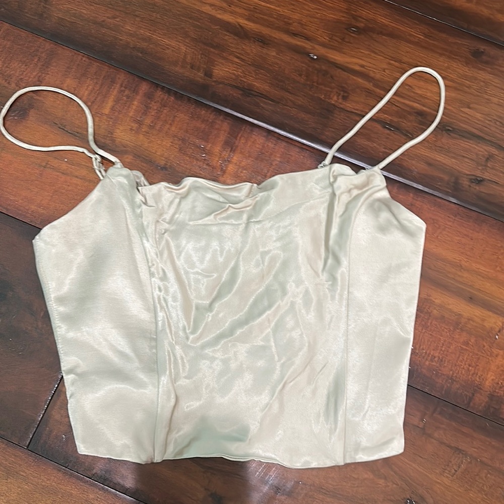 NWT Zara Satin Corset Tank Top